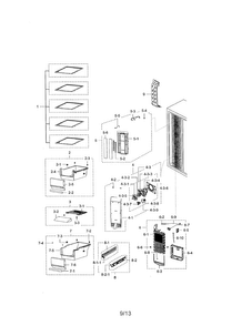 Part Location Diagram of DA61-06812B Samsung Drawer Case