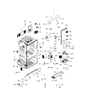 Cabinet Diagram and Parts List for RF28HFEDBBC AA-08 Samsung Refrigerator