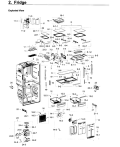 Fridge Diagram and Parts List for RF22K9581SR AA-0000 Samsung Refrigerator