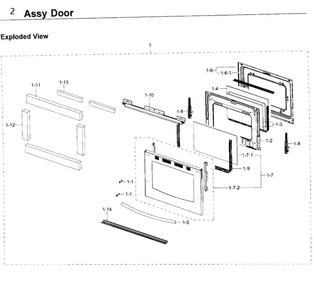 Part Location Diagram of DG94-00948B Samsung Chassis Door Assembly