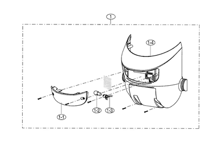 Motor Lamp Diagram and Parts List for 40139030  Kenmore Upright Vacuum