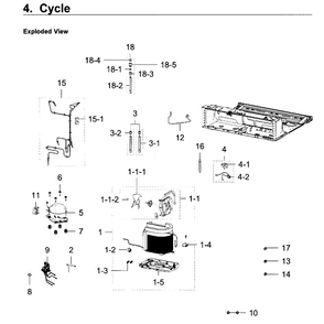 Cycle Diagram and Parts List for RF22K9581SR AA-02 Samsung Refrigerator