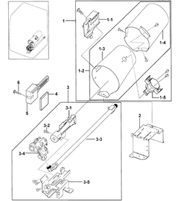Burner Assy Diagram and Parts List for DV328AGR XAA-0000 Samsung Dryer
