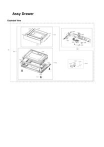 Drawer Assembly Diagram and Parts List for NX58M6850SG AA-02 Samsung Range