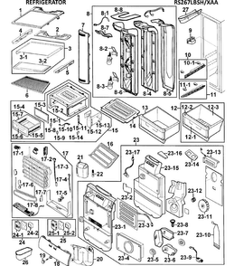 Part Location Diagram of DA97-00370R Samsung Assembly CASE-CONVERTIBLE,SU