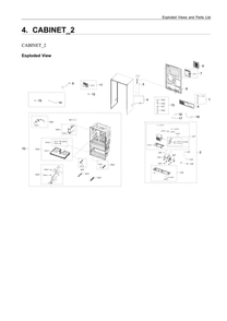 Cabinet 2 Diagram and Parts List for RF24R7201SR AA-06 Samsung Refrigerator