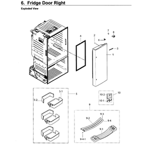 Fridge Door R Diagram and Parts List for RF26J7500BC AA-01 Samsung Refrigerator