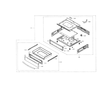 Part Location Diagram of DG94-00909A Samsung Pedestal assembly