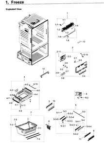 Freezer Diagram and Parts List for RF23HTEDBSR AA-0007 Samsung Refrigerator