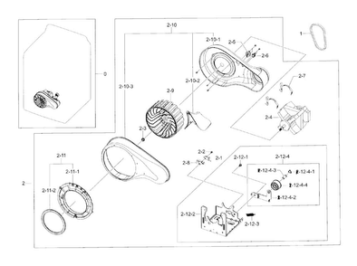 Part Location Diagram of DC93-00101M Samsung Assembly motor