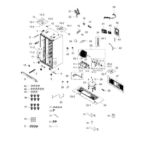 Part Location Diagram of DA97-15384A Samsung Upper Hinge Cover Assembly (Right)