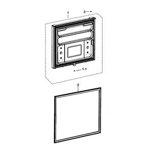 Freezer Door Diagram and Parts List for RB195ACBP XAA-01 Samsung Refrigerator