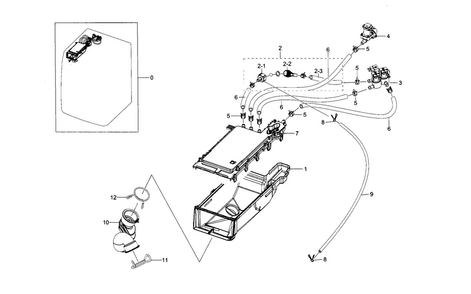 Housing-drawer Diagram and Parts List for WF330ANW XAA-0001 Samsung Washer