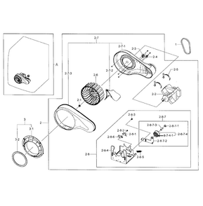 Part Location Diagram of DC61-02641A Samsung Fan guide