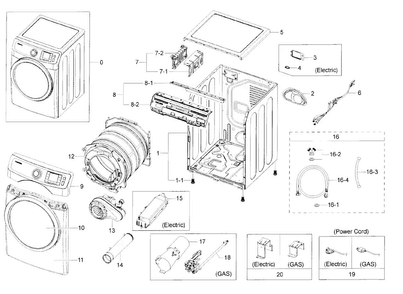 Part Location Diagram of DC97-17826E Samsung Frame assembly
