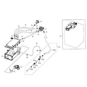 Housing Drawer Diagram and Parts List for WF520ABP XAA-01 Samsung Washer
