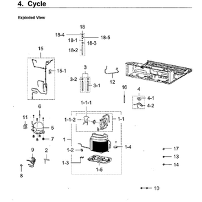 Compressor Diagram and Parts List for RF28M9580SG AA-0000 Samsung Refrigerator