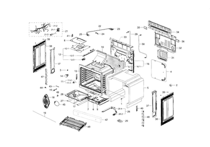 Part Location Diagram of DG68-00526A Samsung Range owner's manual