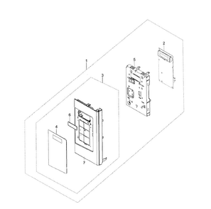 Part Location Diagram of DE34-00380A Samsung Membrane
