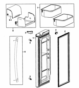 Part Location Diagram of DA97-12740A Samsung Assembly GUARD REF;AW-PJT,PP