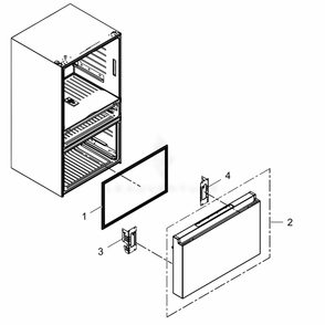 Freezer-Door Diagram and Parts List for RF23M8570SG (AA)(0002) Samsung Refrigerator