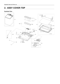 Part Location Diagram of DC63-01577A Samsung Cushion Lid