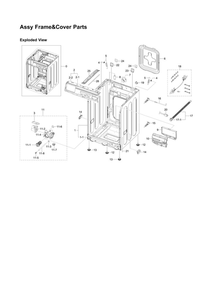 Frame And Cover Assembly Diagram and Parts List for WF331ANR XAA-02 Samsung Washer