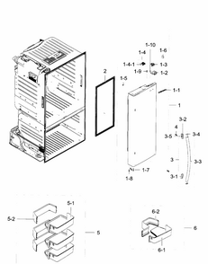 Right Door Diagram and Parts List for RF28HFEDBBC AA-0002 Samsung Refrigerator