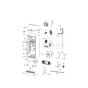 Part Location Diagram of DA92-00853L Samsung Main Control Board