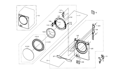 Part Location Diagram of DC61-02004D Samsung Filter Guide Cover