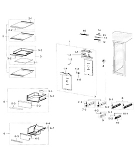 Fridge Diagram and Parts List for RH29H9000SR AA-0001 Samsung Refrigerator