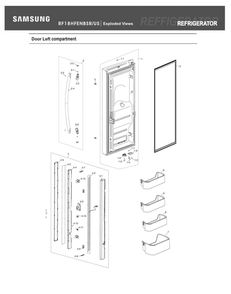 Part Location Diagram of DA97-07661G Samsung French Assembly