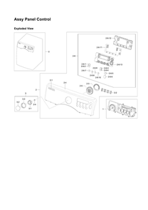 Control Panel Assembly Diagram and Parts List for DV350AEP XAA-01 Samsung Dryer