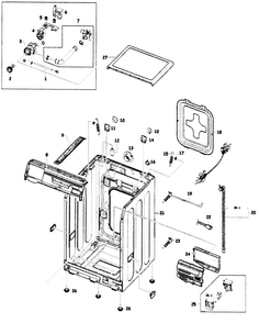 Part Location Diagram of DC92-00254K Samsung Main Pcb Assembly
