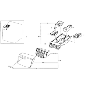 Drawer Diagram and Parts List for WF511ABW XAA-01 Samsung Washer