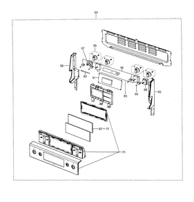 Control Panel Diagram and Parts List for FE710DRS XAA-0001 Samsung Range