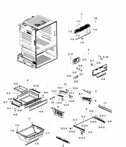 Freezer Diagram and Parts List for RF28HFEDTBC AA-0000 Samsung Refrigerator