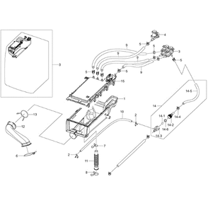 Housing Drawer Diagram and Parts List for WF395BTPASU A2-0000 Samsung Washer