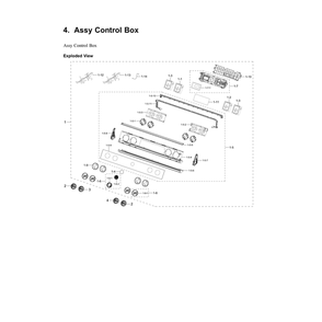 Control Box Assembly Diagram and Parts List for NE63BB871112 AA-00 Samsung Range