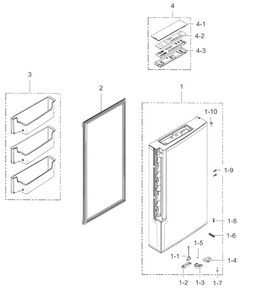 Part Location Diagram of DA97-14483A Samsung Right Door Bin