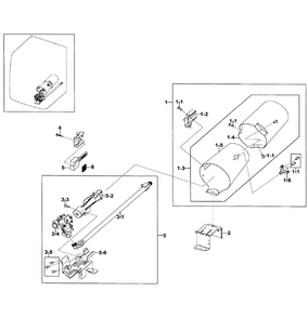 Heater Assy Diagram and Parts List for DV511AGW XAA-0001 Samsung Dryer