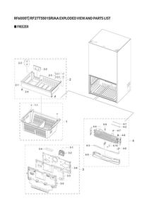 Freezer Parts Diagram and Parts List for RF27T5501SR AA-03 Samsung Refrigerator