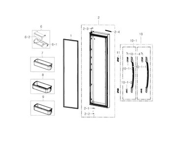 Part Location Diagram of DA97-14689B Samsung Assembly GASKET-REF;GGH14,BL