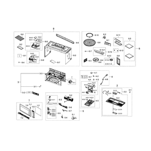 Main Assembly Diagram and Parts List for ME21F606MJT AA-0000 Samsung Microwave