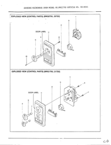 Complete Microwave Assembly Page 2 Diagram and Parts List for MW2170U XAA Samsung Microwave