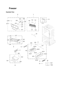 Freezer Parts Diagram and Parts List for RF28JBEDBSG AA-08 Samsung Refrigerator
