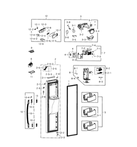 Part Location Diagram of DA97-06633A Samsung Bar Handle Assembly