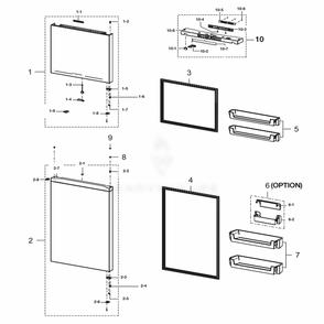 Part Location Diagram of DA67-04535C Samsung CAP TABLE;RT6500M,ABS,HB,HG-0760GP,SNOWDA67-04536A