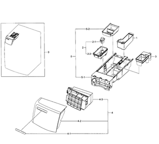 Drawer Diagram and Parts List for WF520ABP XAA-0001 Samsung Washer