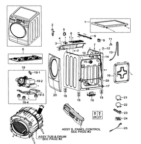 Cabinet Assy Diagram and Parts List for WF317AAW XAA-0000 Samsung Washer